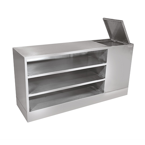 SS Cross Over bench with Dustbin